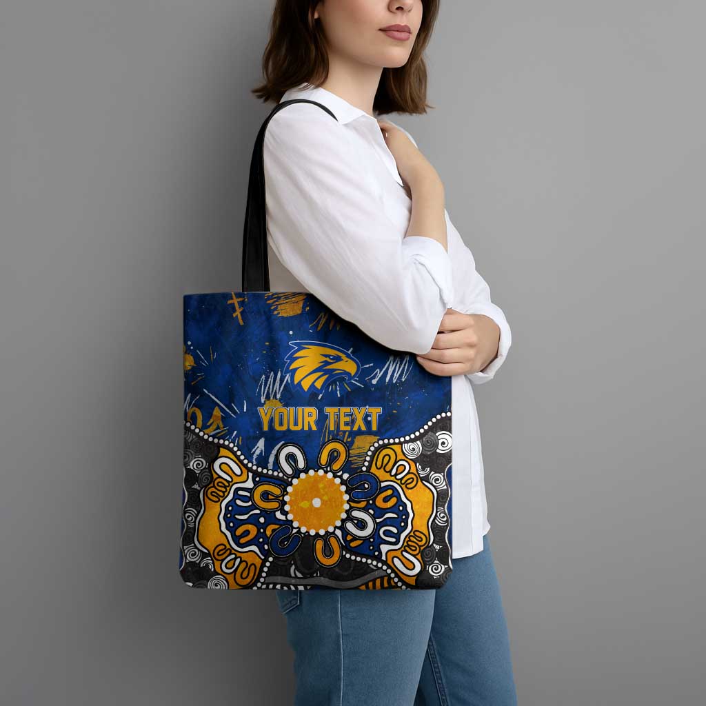 Personalized West Coast Eagles Tote Bag Aboriginal Dot Painting Graffiti Style