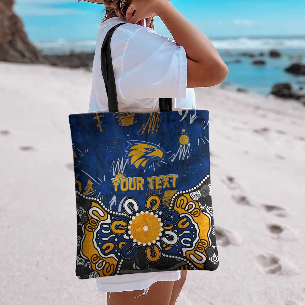 Personalized West Coast Eagles Tote Bag Aboriginal Dot Painting Graffiti Style