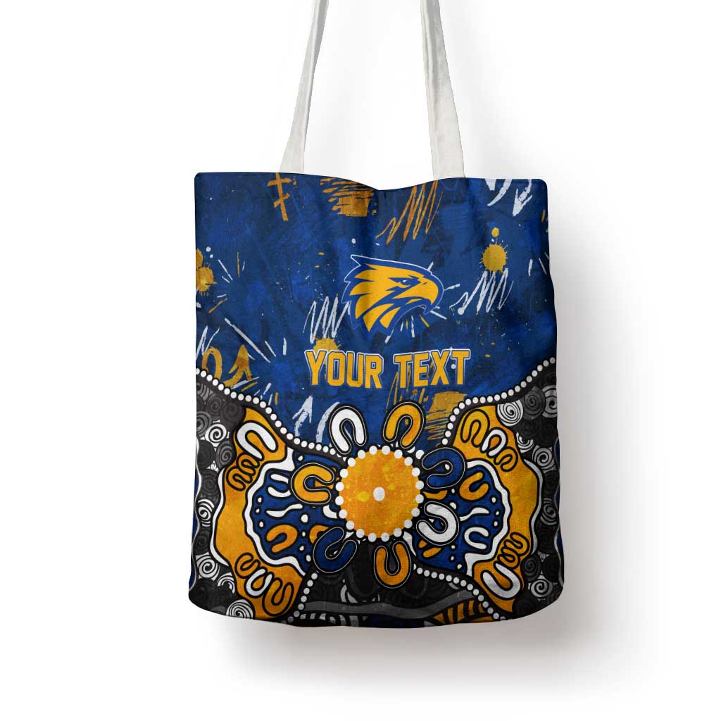 Personalized West Coast Eagles Tote Bag Aboriginal Dot Painting Graffiti Style