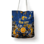 Personalized West Coast Eagles Tote Bag Aboriginal Dot Painting Graffiti Style