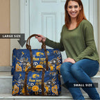 Personalized West Coast Eagles Travel Bag Aboriginal Dot Painting Graffiti Style