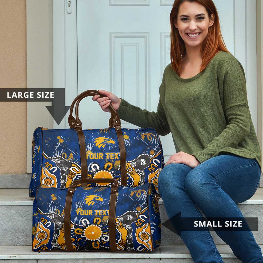 Personalized West Coast Eagles Travel Bag Aboriginal Dot Painting Graffiti Style