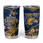 Personalized West Coast Eagles Tumbler Cup Aboriginal Dot Painting Graffiti Style