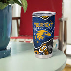 Personalized West Coast Eagles Tumbler Cup Aboriginal Dot Painting Graffiti Style