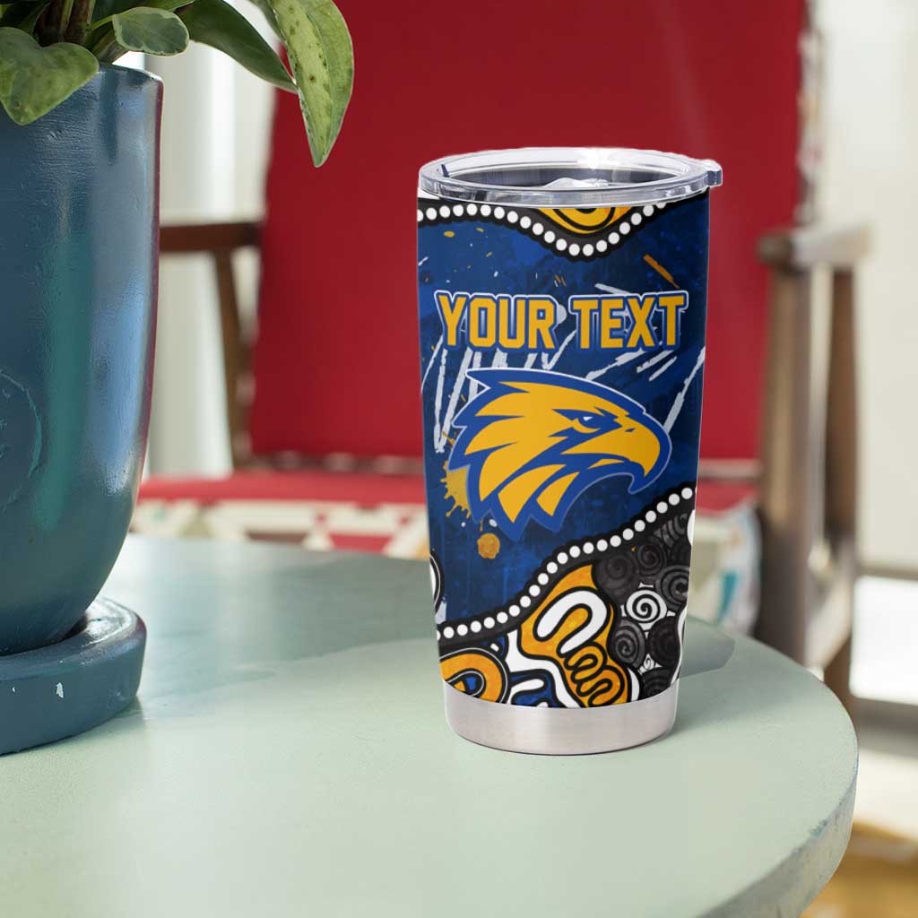 Personalized West Coast Eagles Tumbler Cup Aboriginal Dot Painting Graffiti Style
