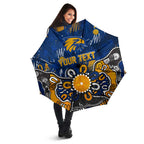 Personalized West Coast Eagles Umbrella Aboriginal Dot Painting Graffiti Style