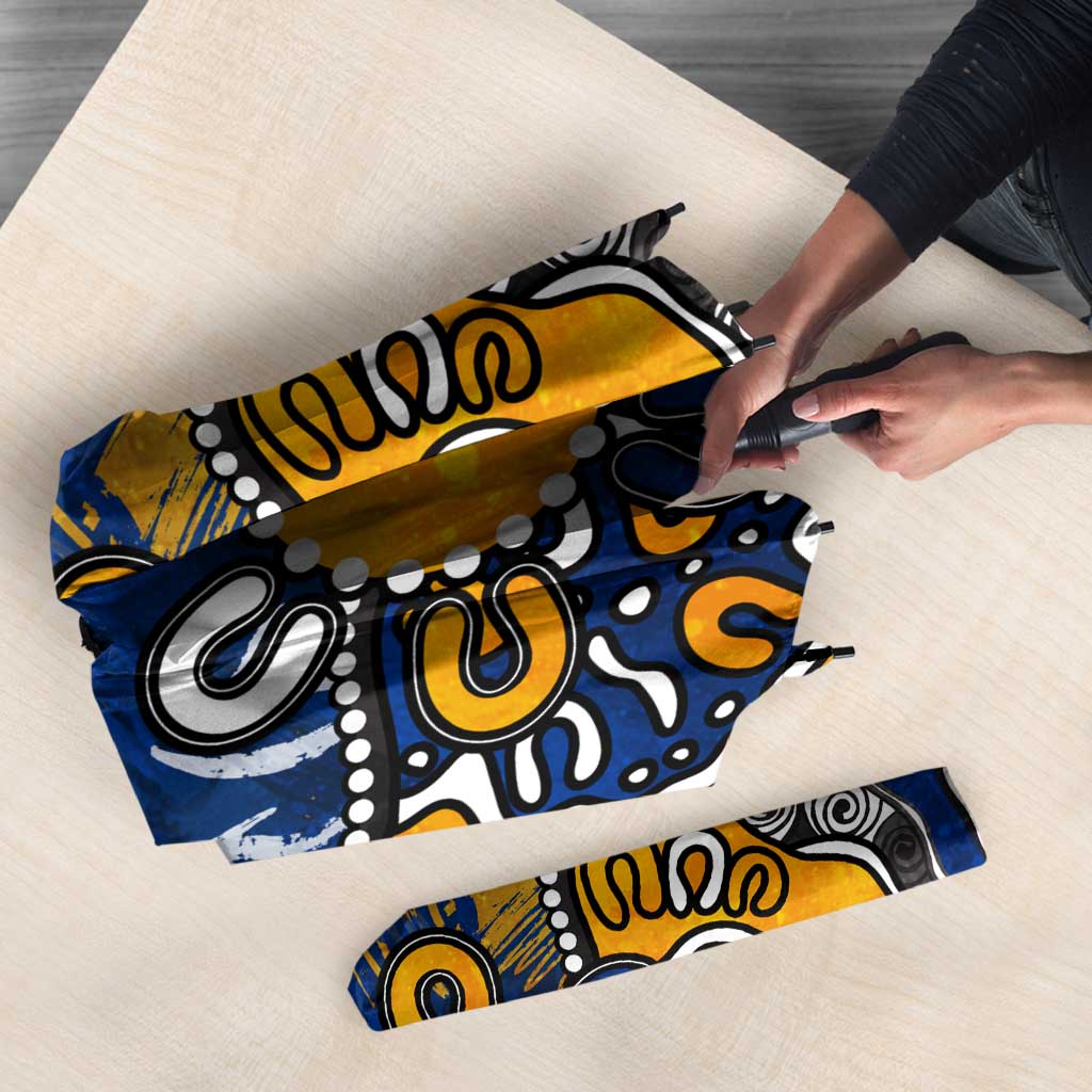 Personalized West Coast Eagles Umbrella Aboriginal Dot Painting Graffiti Style