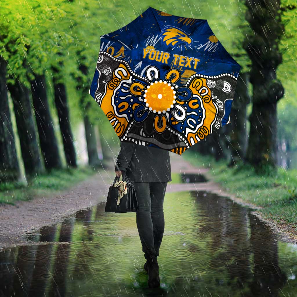 Personalized West Coast Eagles Umbrella Aboriginal Dot Painting Graffiti Style
