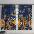 Personalized West Coast Eagles Window Curtain Aboriginal Dot Painting Graffiti Style