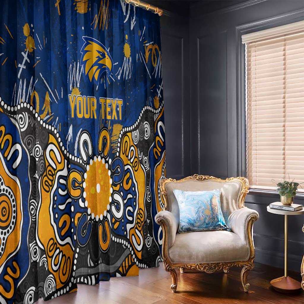 Personalized West Coast Eagles Window Curtain Aboriginal Dot Painting Graffiti Style