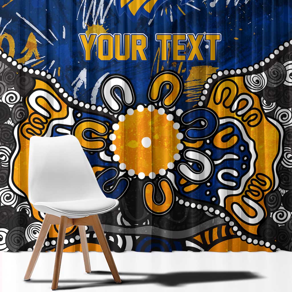 Personalized West Coast Eagles Window Curtain Aboriginal Dot Painting Graffiti Style
