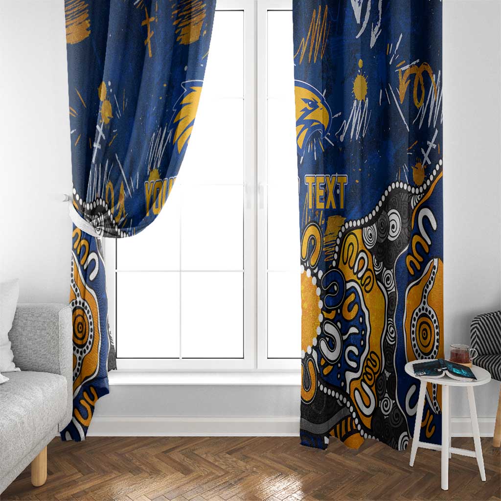 Personalized West Coast Eagles Window Curtain Aboriginal Dot Painting Graffiti Style
