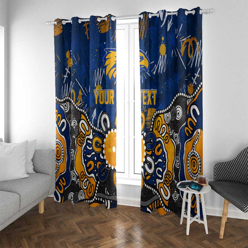 Personalized West Coast Eagles Window Curtain Aboriginal Dot Painting Graffiti Style
