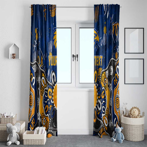 Personalized West Coast Eagles Window Curtain Aboriginal Dot Painting Graffiti Style