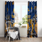 Personalized West Coast Eagles Window Curtain Aboriginal Dot Painting Graffiti Style