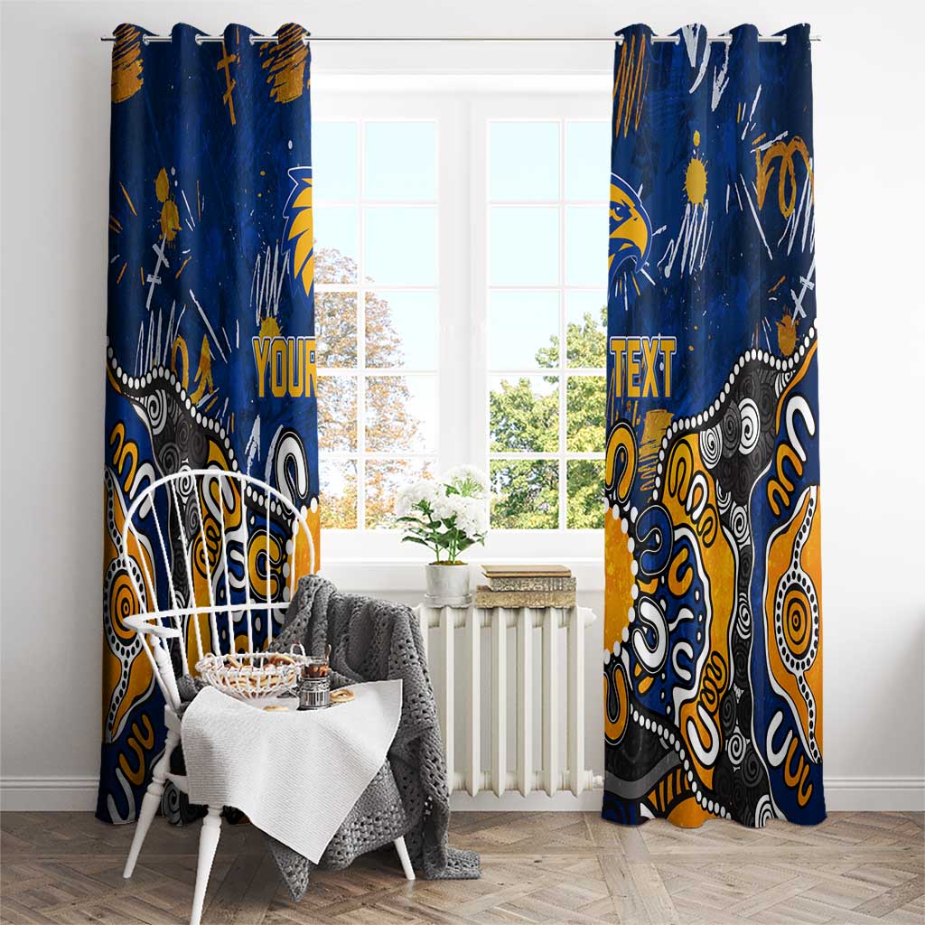 Personalized West Coast Eagles Window Curtain Aboriginal Dot Painting Graffiti Style