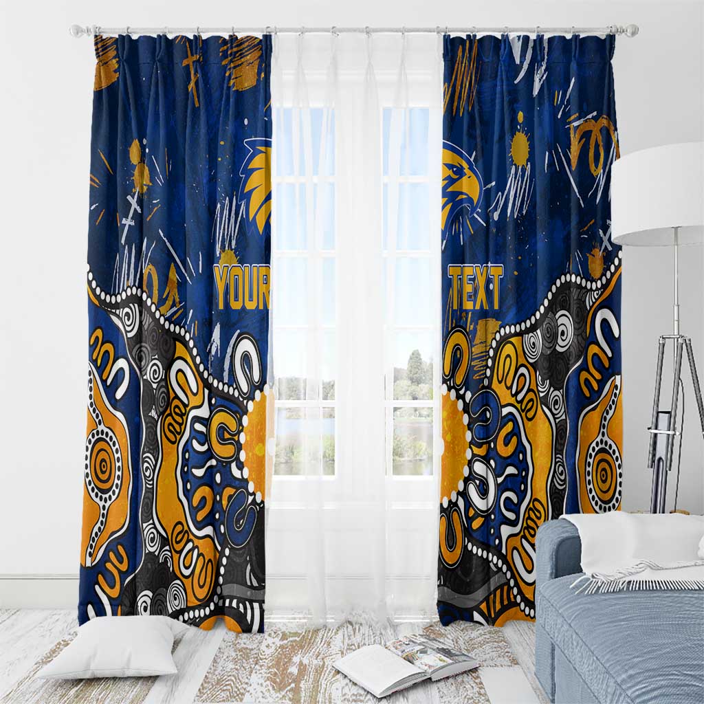 Personalized West Coast Eagles Window Curtain Aboriginal Dot Painting Graffiti Style