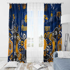 Personalized West Coast Eagles Window Curtain Aboriginal Dot Painting Graffiti Style