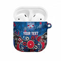 Personalized Western Bulldogs 100 Years Anniversary AirPods Case Aboriginal Dot Painting Graffiti Style