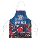 Personalized Western Bulldogs 100 Years Anniversary Apron Aboriginal Dot Painting Graffiti Style