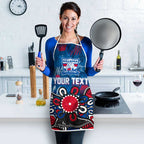 Personalized Western Bulldogs 100 Years Anniversary Apron Aboriginal Dot Painting Graffiti Style