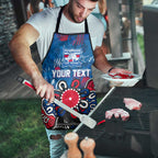 Personalized Western Bulldogs 100 Years Anniversary Apron Aboriginal Dot Painting Graffiti Style