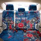 Personalized Western Bulldogs 100 Years Anniversary Back Car Seat Cover Aboriginal Dot Painting Graffiti Style