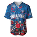 Personalized Western Bulldogs 100 Years Anniversary Baseball Jersey Aboriginal Dot Painting Graffiti Style