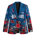 Personalized Western Bulldogs 100 Years Anniversary Blazer Aboriginal Dot Painting Graffiti Style