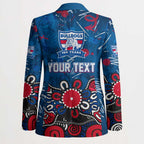Personalized Western Bulldogs 100 Years Anniversary Blazer Aboriginal Dot Painting Graffiti Style