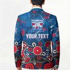 Personalized Western Bulldogs 100 Years Anniversary Blazer Aboriginal Dot Painting Graffiti Style