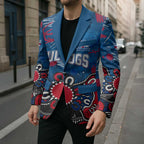 Personalized Western Bulldogs 100 Years Anniversary Blazer Aboriginal Dot Painting Graffiti Style