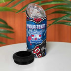 Personalized Western Bulldogs 100 Years Anniversary 4 in 1 Can Cooler Tumbler Aboriginal Dot Painting Graffiti Style