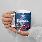 Personalized Western Bulldogs 100 Years Anniversary Ceramic Mug Aboriginal Dot Painting Graffiti Style