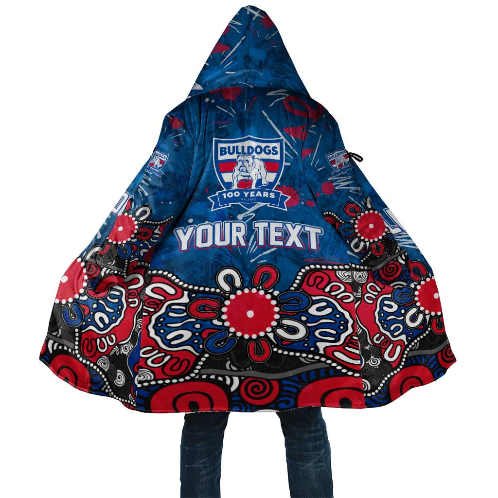 Personalized Western Bulldogs 100 Years Anniversary Cloak Aboriginal Dot Painting Graffiti Style