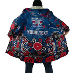 Personalized Western Bulldogs 100 Years Anniversary Cloak Aboriginal Dot Painting Graffiti Style