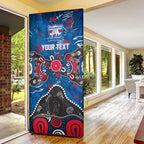 Personalized Western Bulldogs 100 Years Anniversary Door Cover Aboriginal Dot Painting Graffiti Style