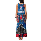 Personalized Western Bulldogs 100 Years Anniversary Family Matching Tank Maxi Dress and Hawaiian Shirt Aboriginal Dot Painting Graffiti Style