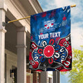 Personalized Western Bulldogs 100 Years Anniversary Garden Flag Aboriginal Dot Painting Graffiti Style