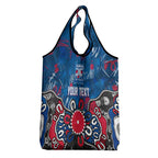 Personalized Western Bulldogs 100 Years Anniversary Grocery Bag Aboriginal Dot Painting Graffiti Style