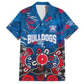 Personalized Western Bulldogs 100 Years Anniversary Hawaiian Shirt Aboriginal Dot Painting Graffiti Style