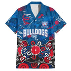Personalized Western Bulldogs 100 Years Anniversary Hawaiian Shirt Aboriginal Dot Painting Graffiti Style