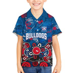 Personalized Western Bulldogs 100 Years Anniversary Hawaiian Shirt Aboriginal Dot Painting Graffiti Style