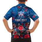 Personalized Western Bulldogs 100 Years Anniversary Hawaiian Shirt Aboriginal Dot Painting Graffiti Style