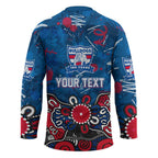 Personalized Western Bulldogs 100 Years Anniversary Hockey Jersey Aboriginal Dot Painting Graffiti Style