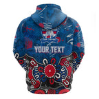 Personalized Western Bulldogs 100 Years Anniversary Hoodie Aboriginal Dot Painting Graffiti Style