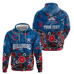 Personalized Western Bulldogs 100 Years Anniversary Hoodie Aboriginal Dot Painting Graffiti Style