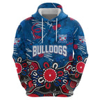 Personalized Western Bulldogs 100 Years Anniversary Hoodie Aboriginal Dot Painting Graffiti Style