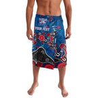 Personalized Western Bulldogs 100 Years Anniversary Lavalava Aboriginal Dot Painting Graffiti Style