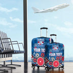 Personalized Western Bulldogs 100 Years Anniversary Luggage Cover Aboriginal Dot Painting Graffiti Style